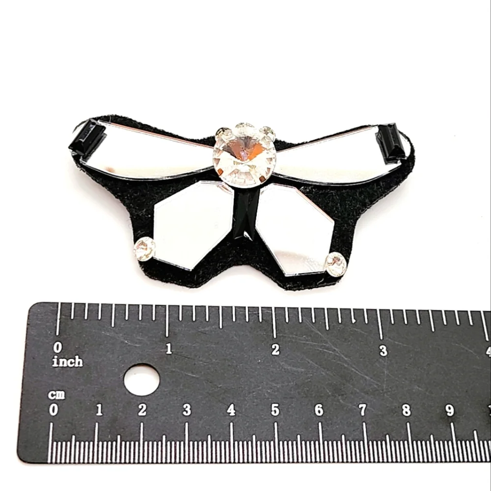 Luisa Cerano Mirror Felt Butterfly Brooch
